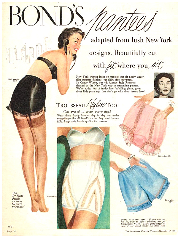 Illustrative example of 1950s womens underwear