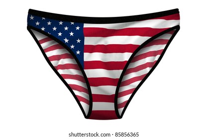 Illustrative example of american flag underwear