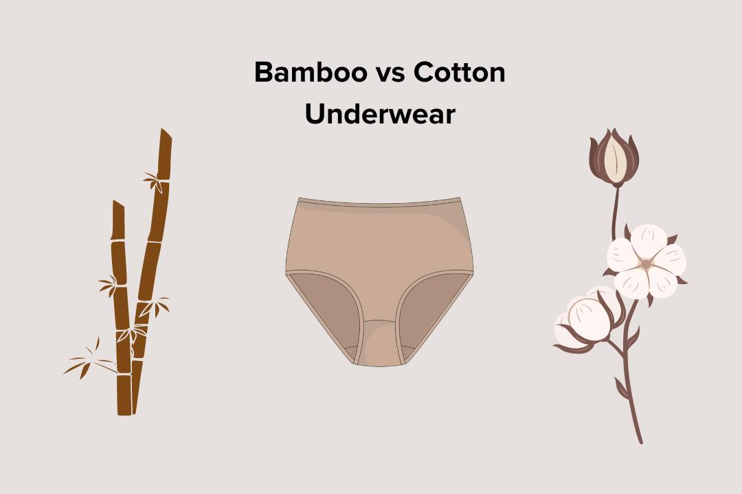 Illustrative example of bamboo vs cotton underwear