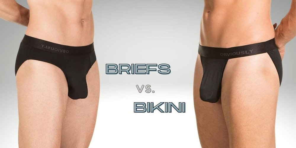 Illustrative example of bikini vs brief underwear