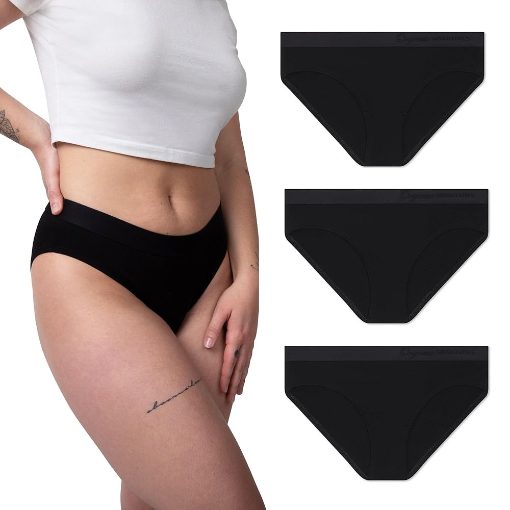 Illustrative example of black cotton underwear