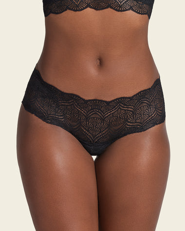 Illustrative example of black lace underwear
