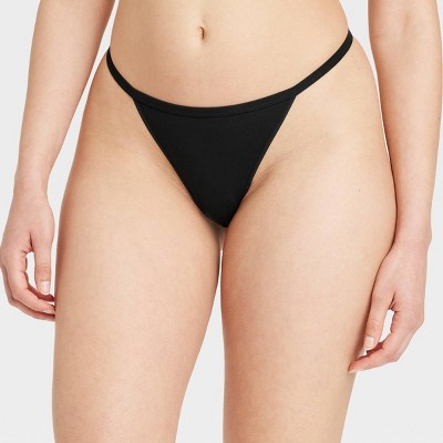 Illustrative example of black thong underwear