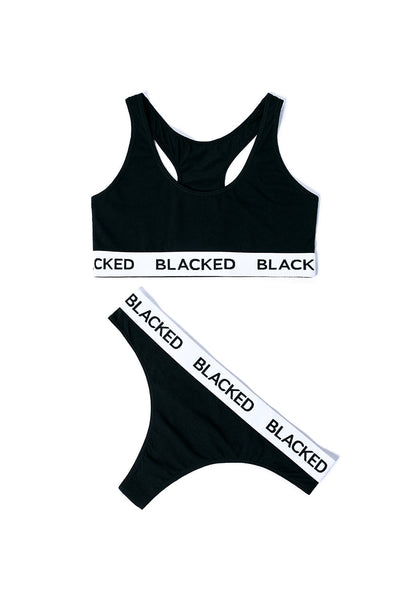 Illustrative example of blacked underwear set