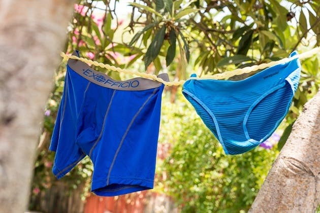 Illustrative example of blue underwear