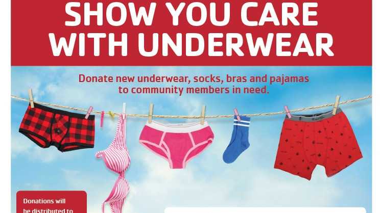 Illustrative example of can you donate underwear