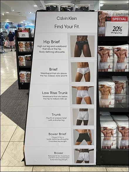 Illustrative example of ck underwear size