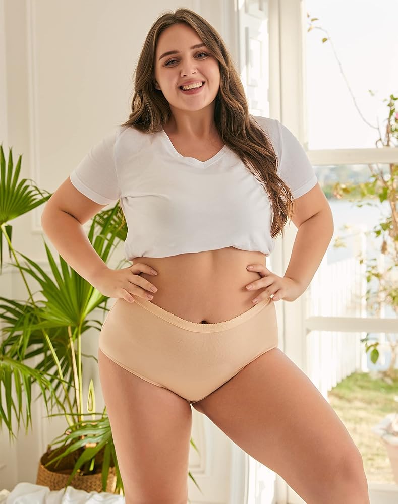 Illustrative example of cotton underwear for plus size