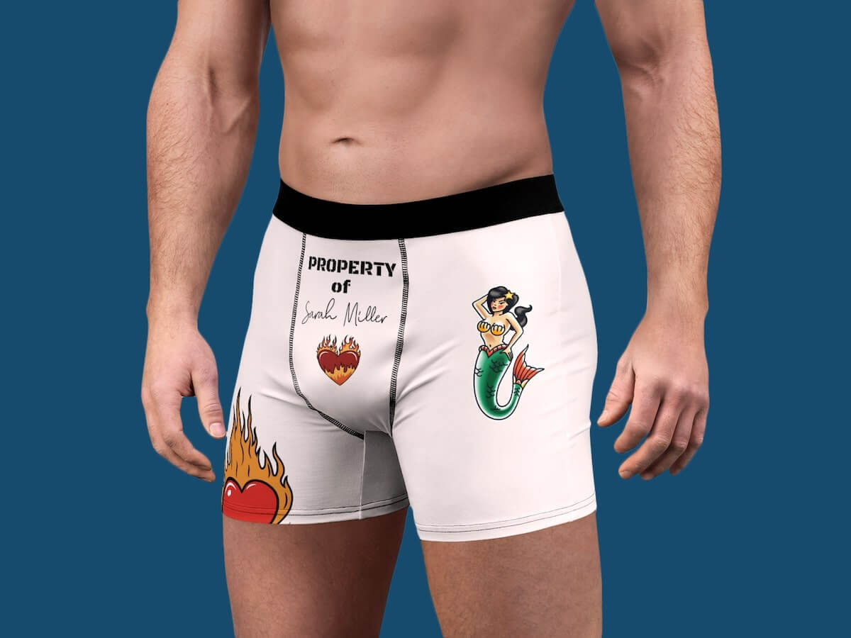 Illustrative example of custom male underwear