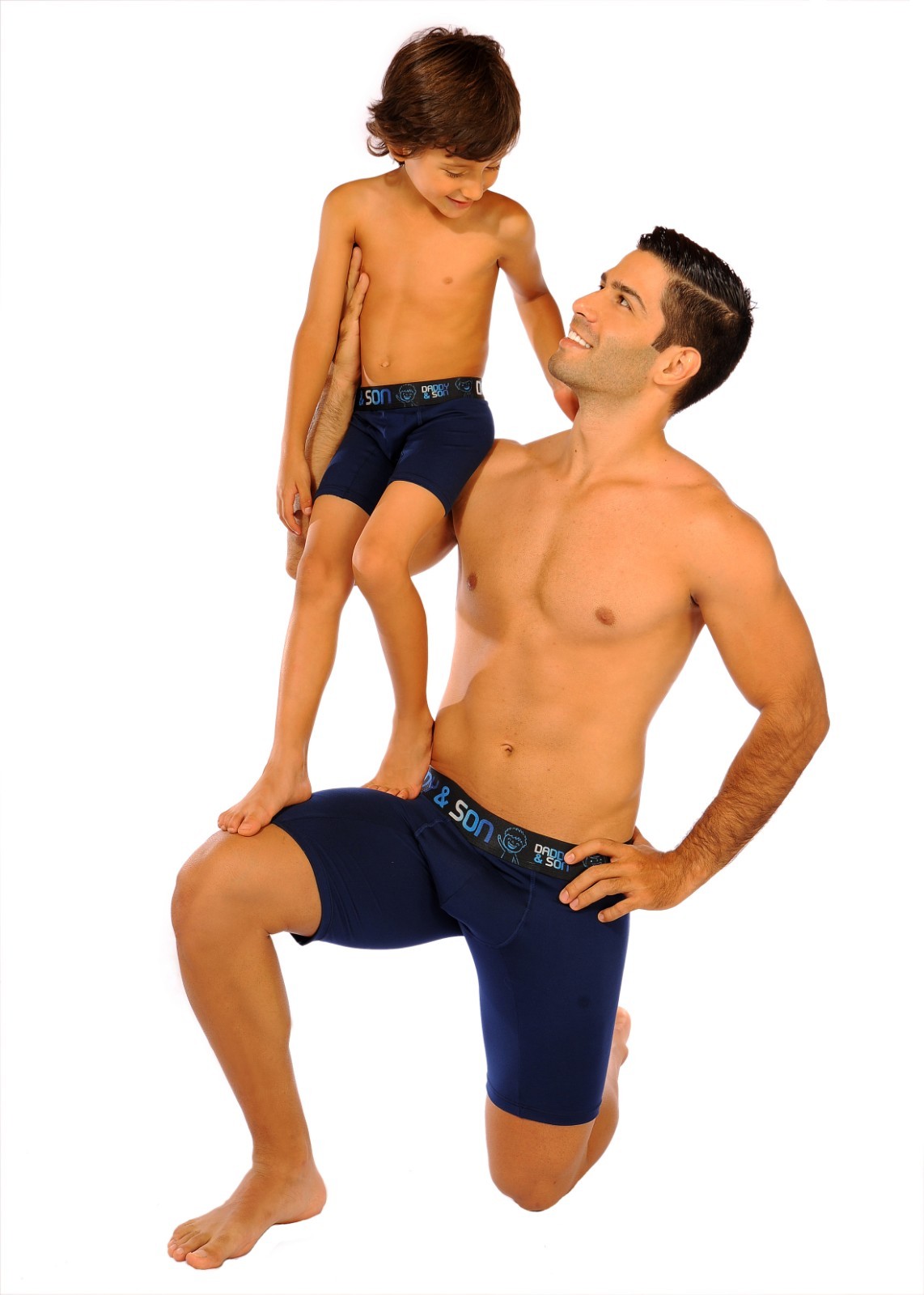 Illustrative example of dad and son underwear