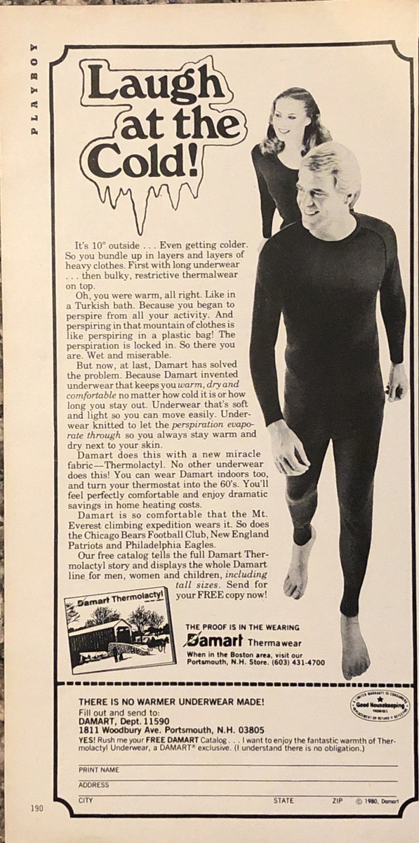 Illustrative example of damart thermal underwear