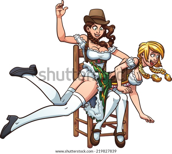 Illustrative example of daughter spanked in her underwear