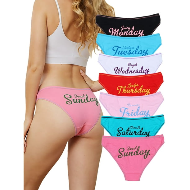 Illustrative example of days of the week underwear women