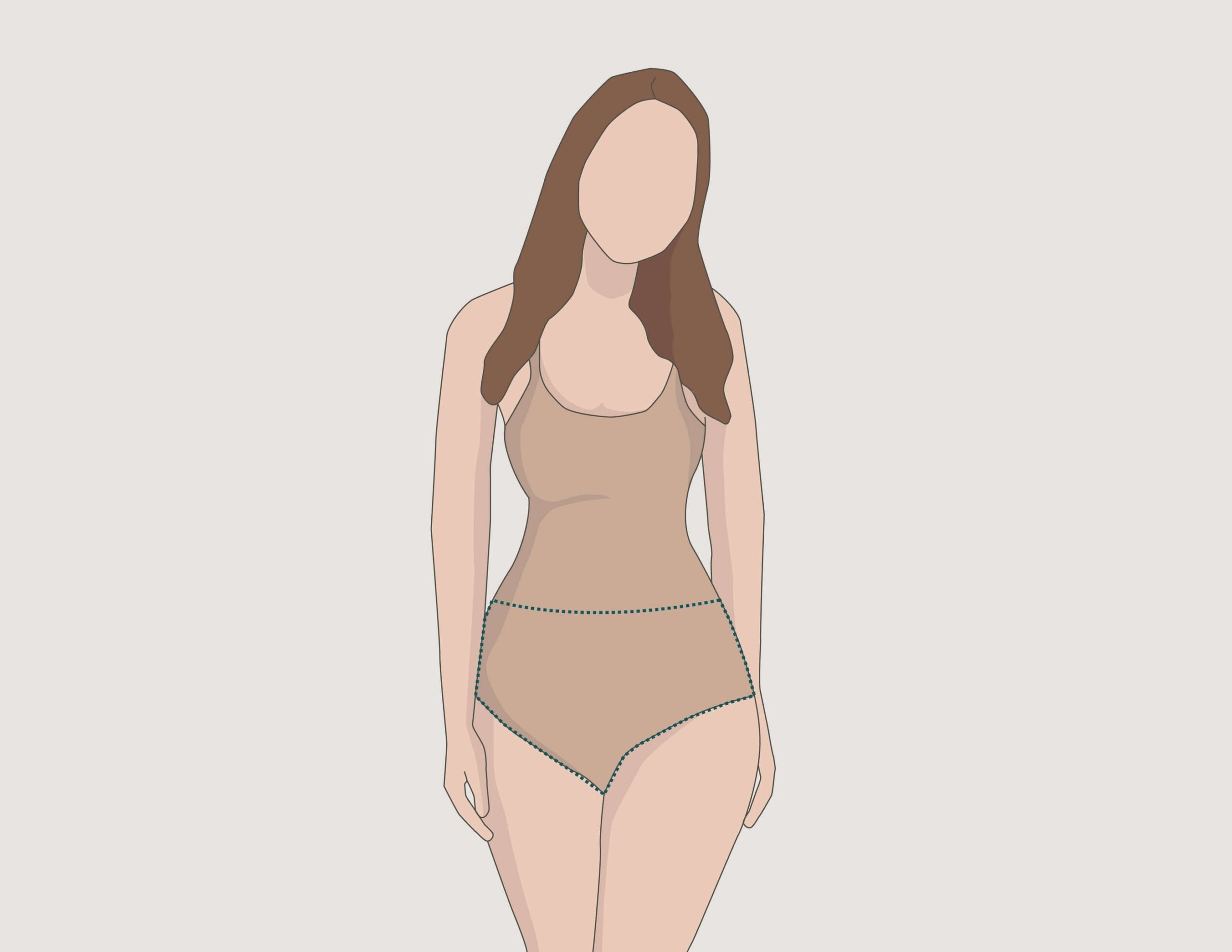 Illustrative example of do you wear underwear with a bodysuit
