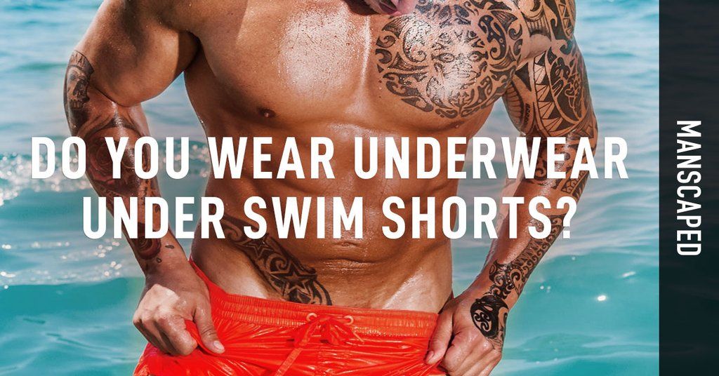 Illustrative example of do you wear underwear with board shorts