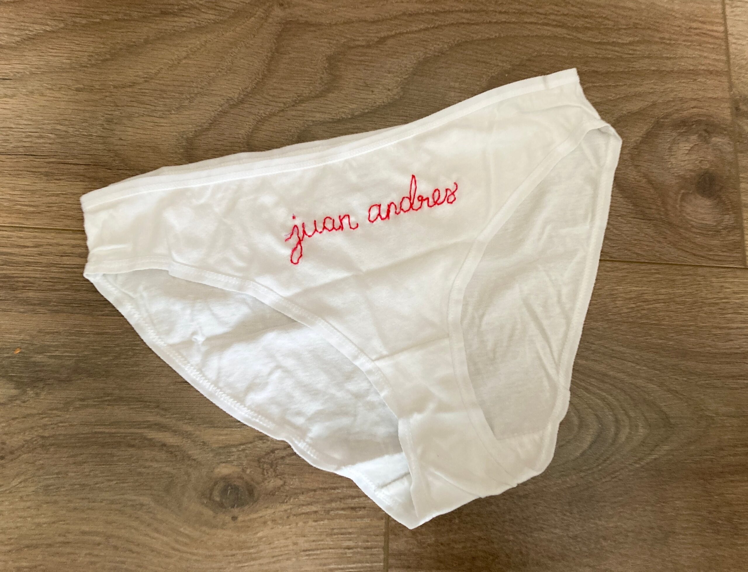 Illustrative example of embroidered underwear