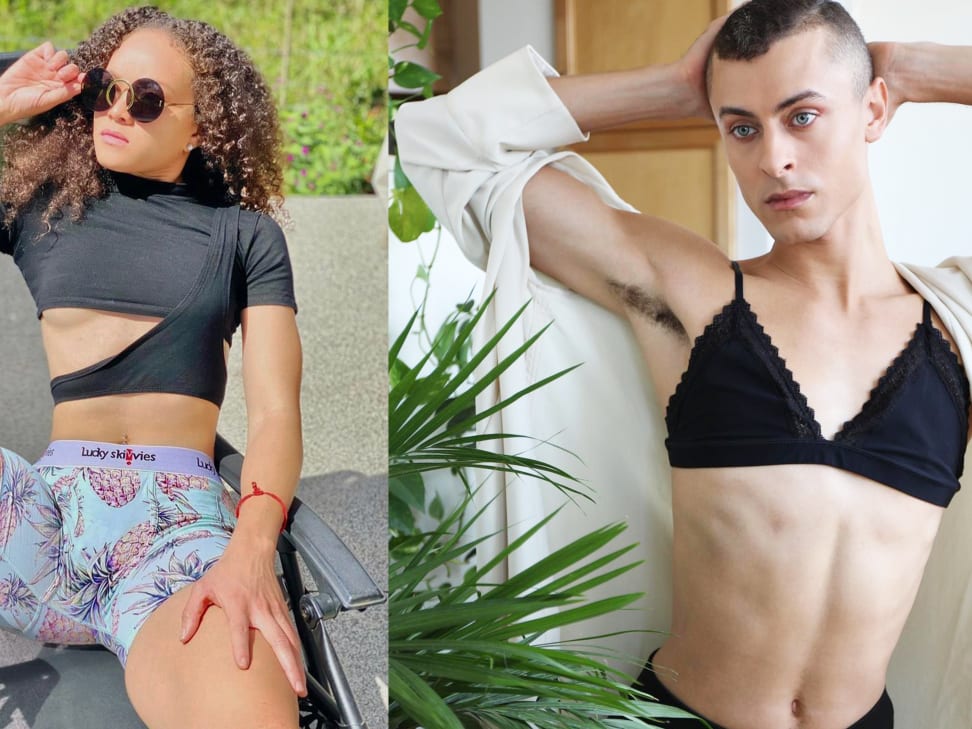 Illustrative example of feminine male underwear