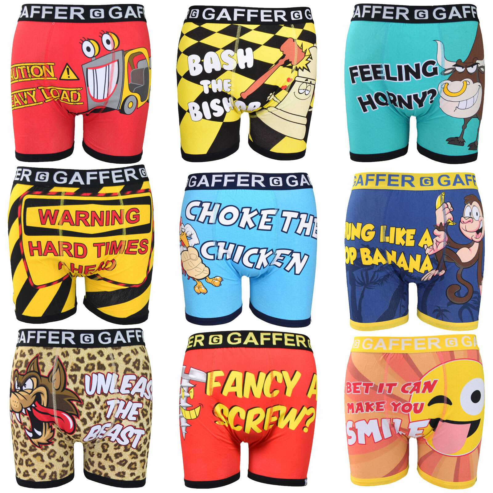 Illustrative example of funny boxer underwear