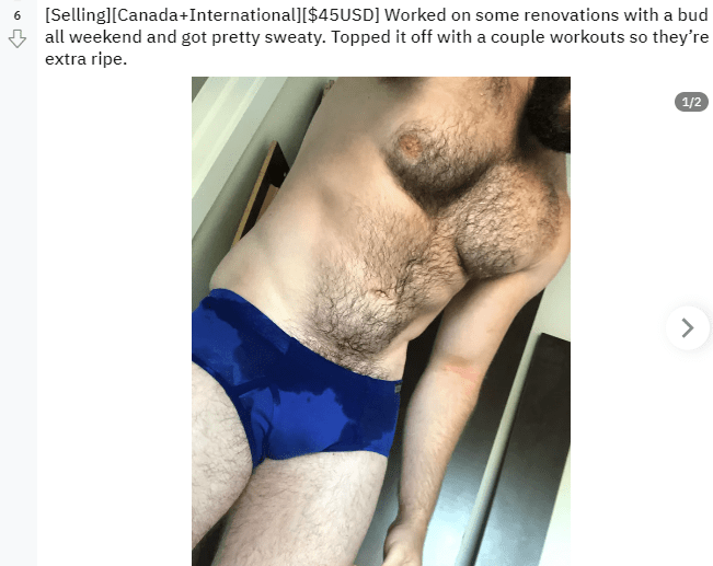 Illustrative example of guys used underwear