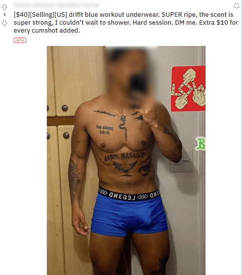 Illustrative example of guys used underwear