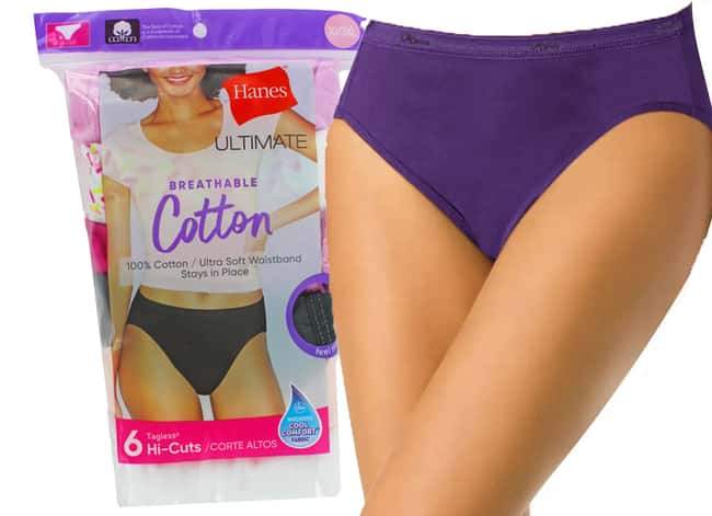 Illustrative example of hanes ladies bikini underwear
