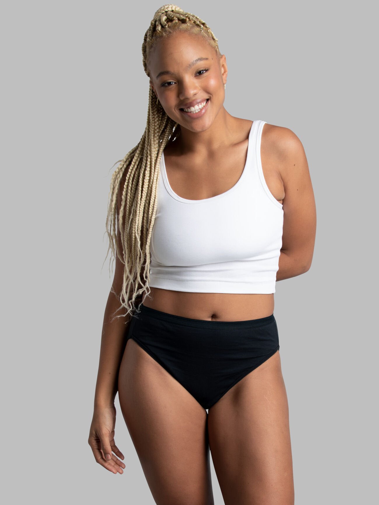 Illustrative example of high cut cotton underwear