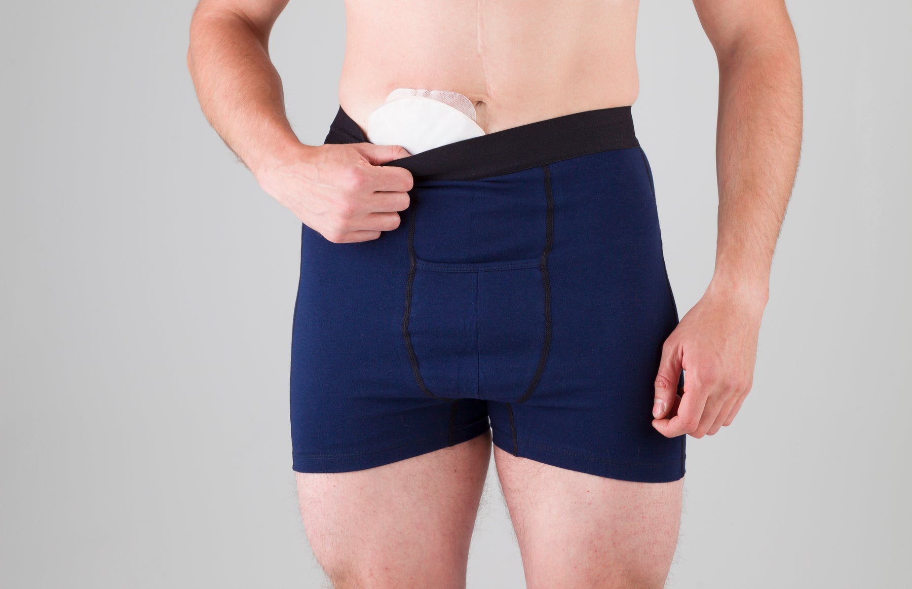 Illustrative example of horizontal fly underwear