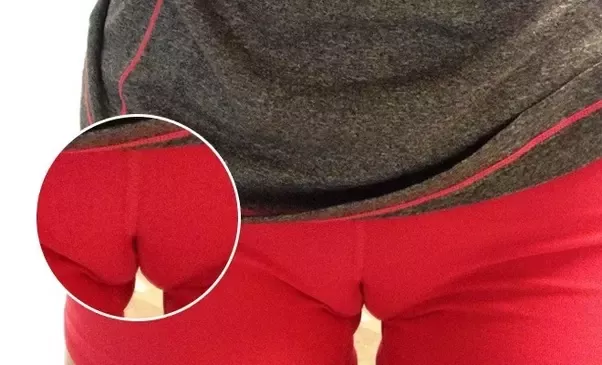 Illustrative example of leggings no underwear