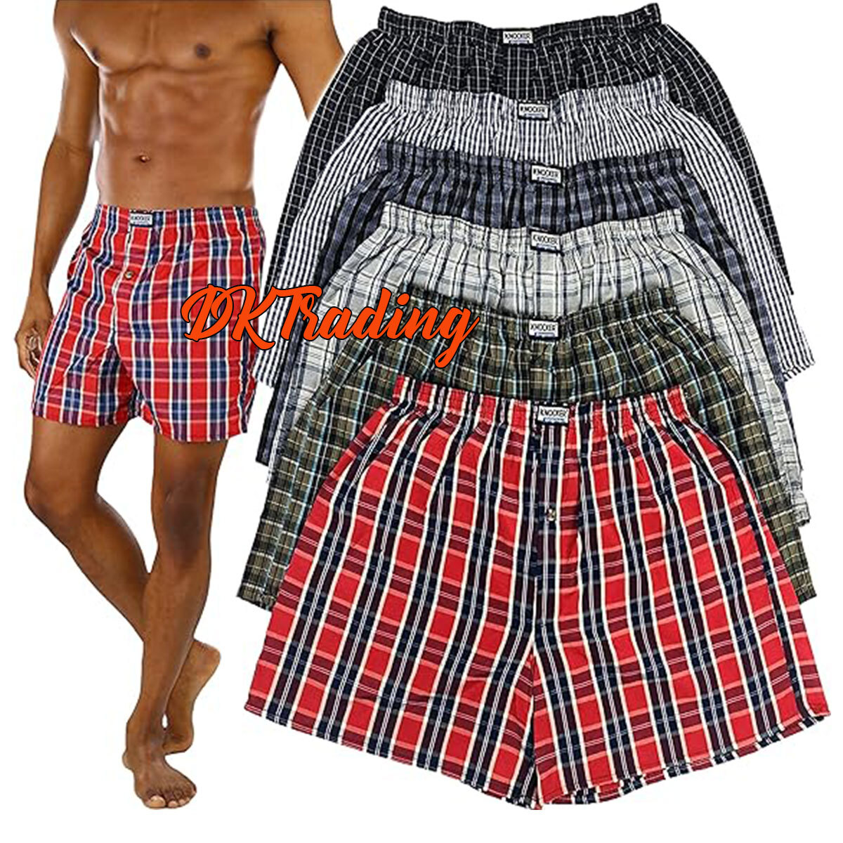 Illustrative example of mens flannel boxers underwear