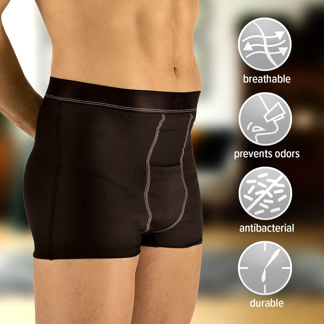 Illustrative example of mens hernia underwear