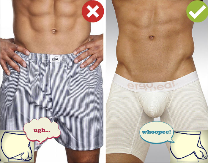 Illustrative example of mens loose underwear
