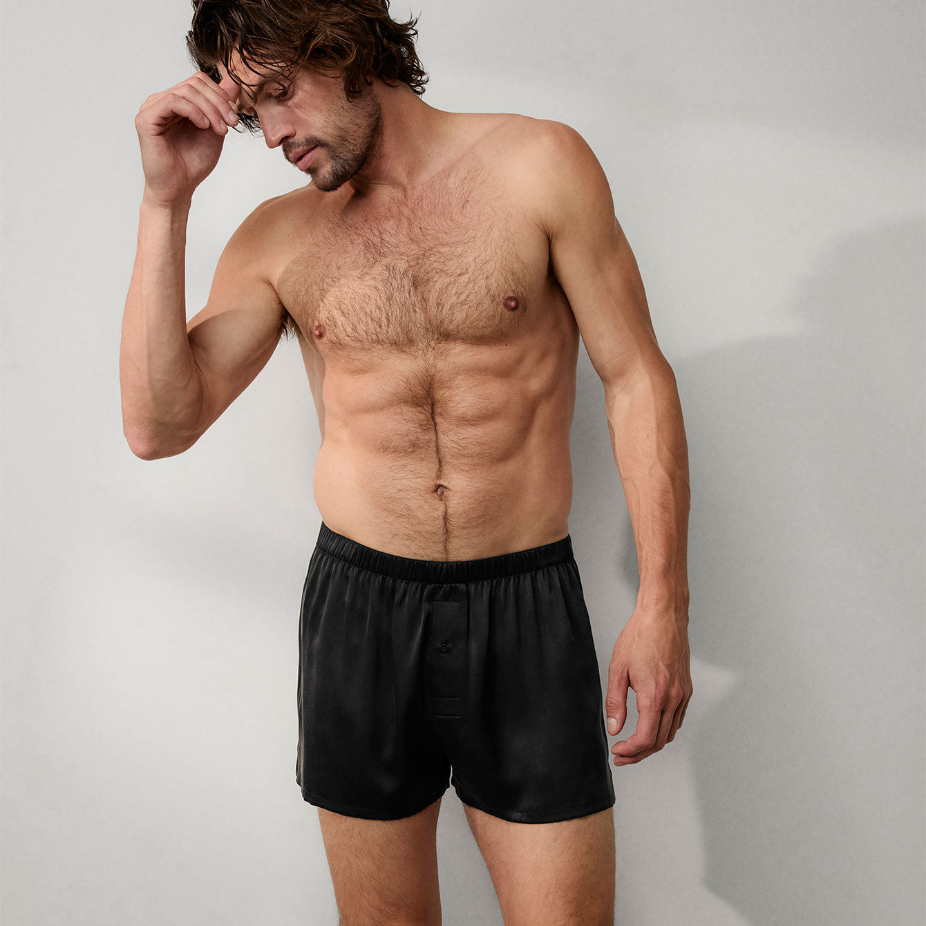 Illustrative example of men's silk boxer underwear