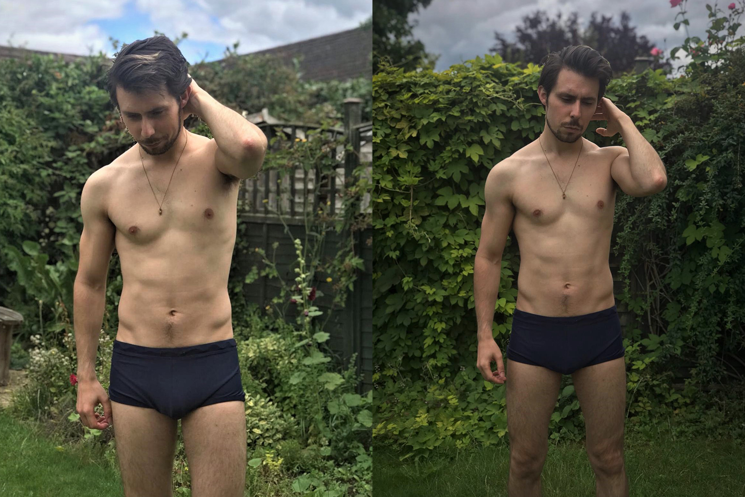 Illustrative example of men's underwear modeling