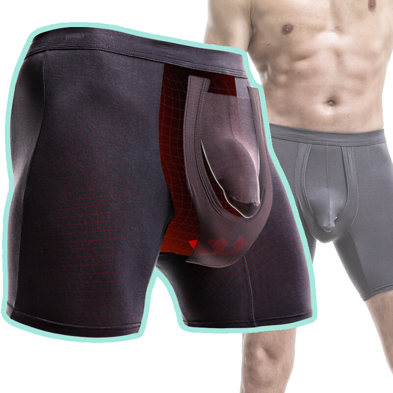 Illustrative example of men's underwear with pouch for balls