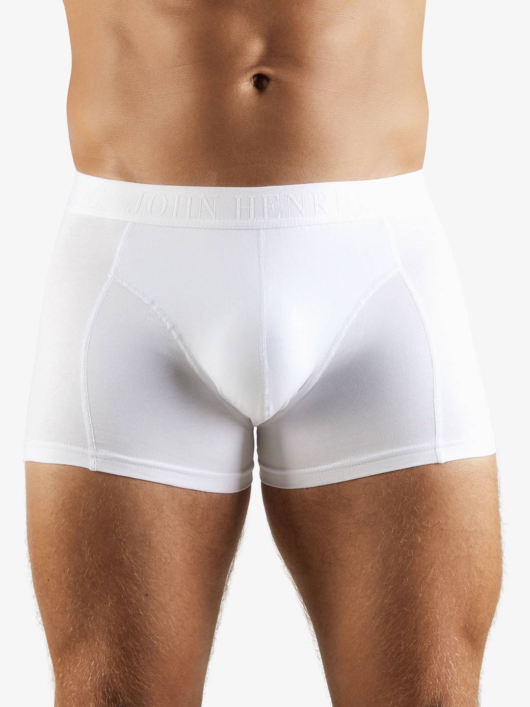 Illustrative example of men's white boxer brief underwear