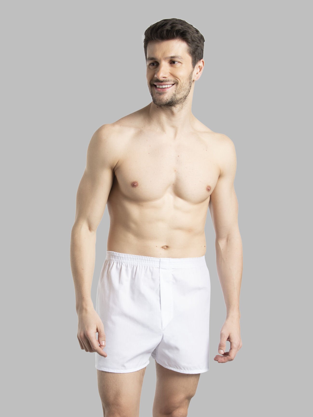 Illustrative example of mens white boxer underwear