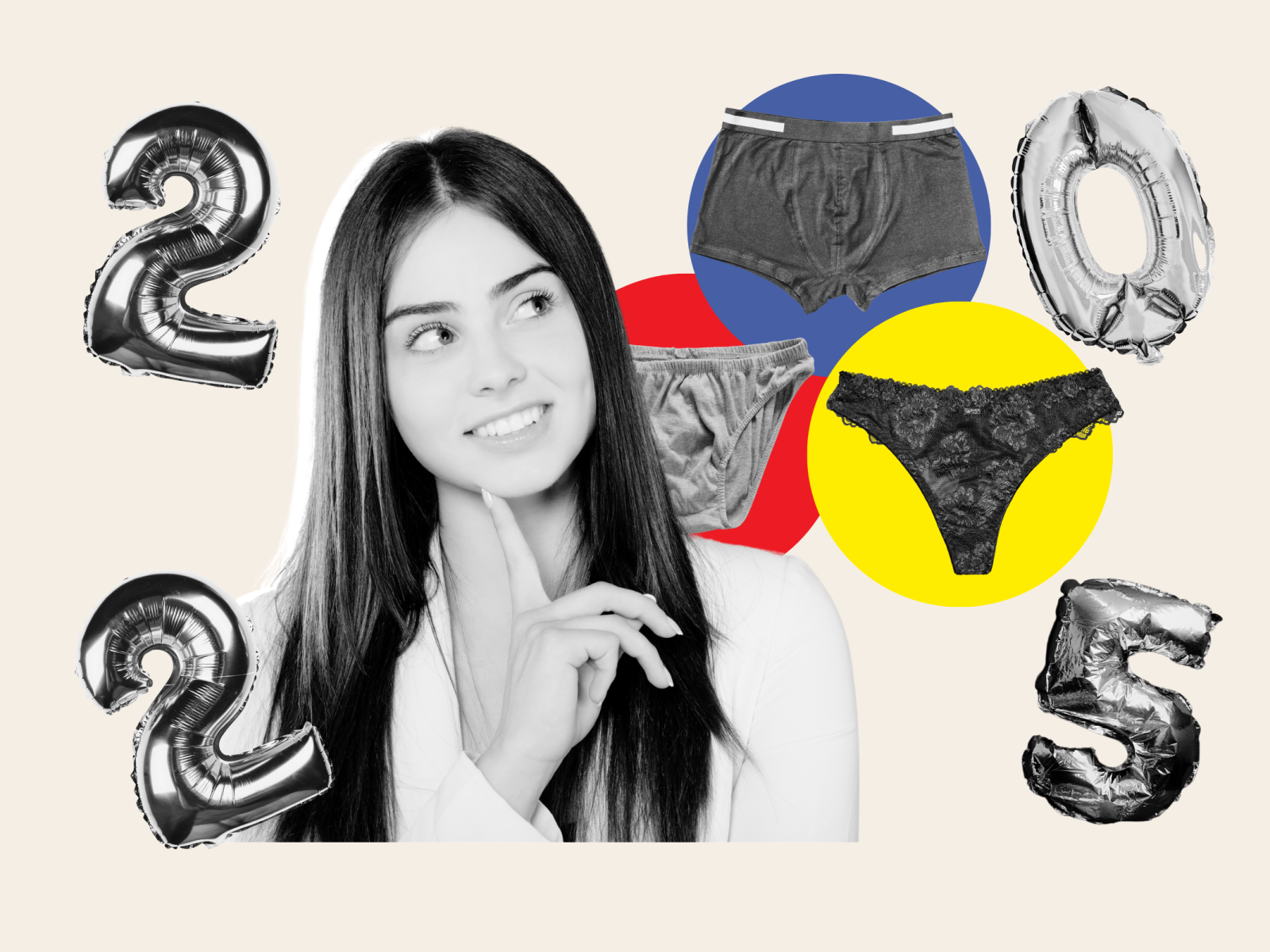 Illustrative example of new year's underwear colors
