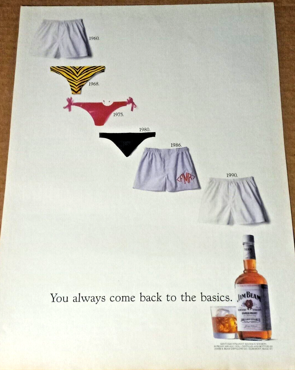 Illustrative example of old underwear whiskey