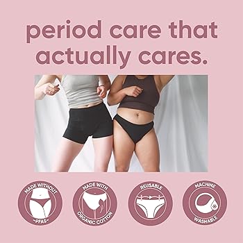 Illustrative example of organic cotton period underwear