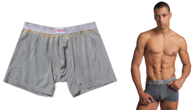 Illustrative example of pee stained underwear