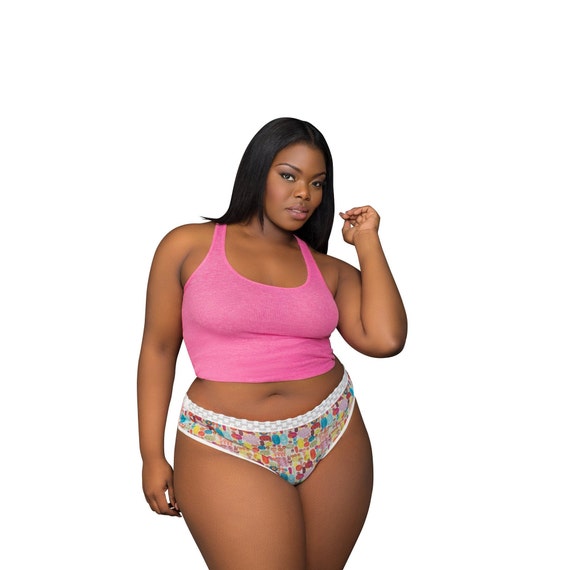 Illustrative example of plus size thong underwear