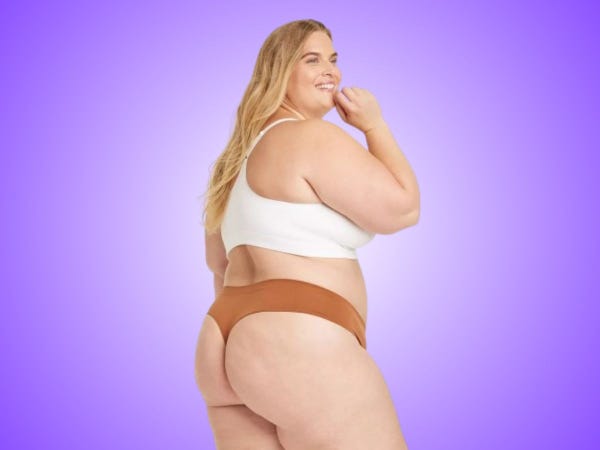 Illustrative example of plus size thong underwear