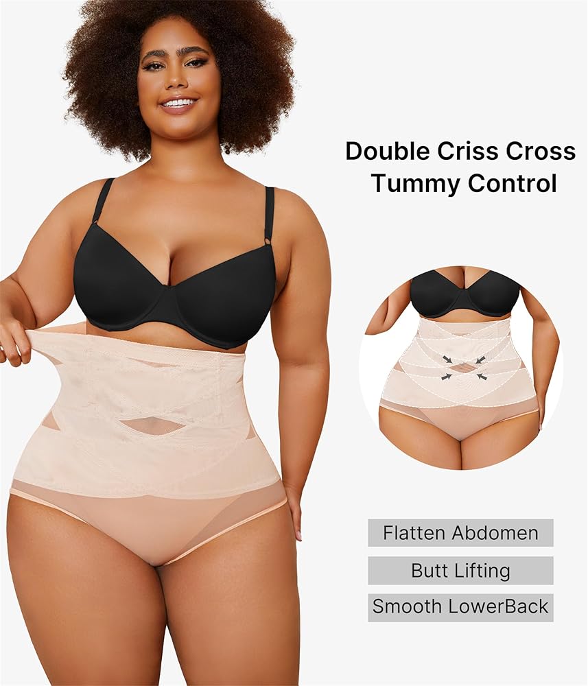Illustrative example of plus size tummy control underwear