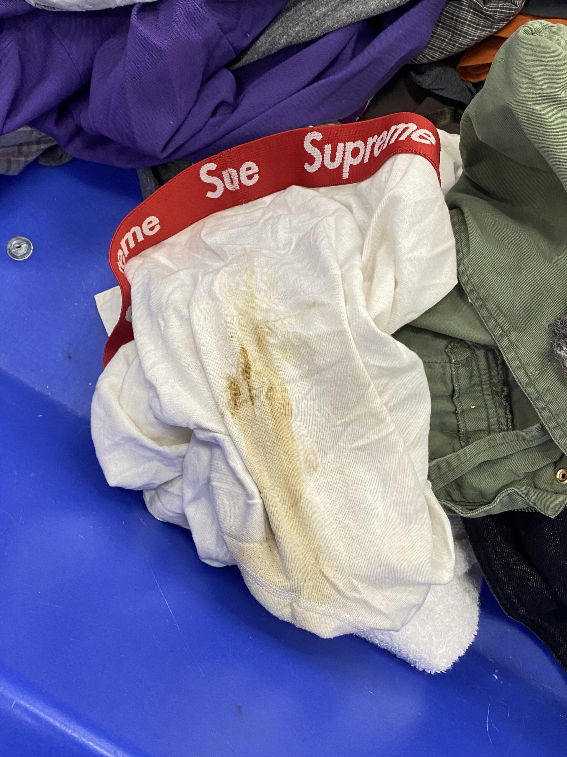 Illustrative example of skid marks underwear