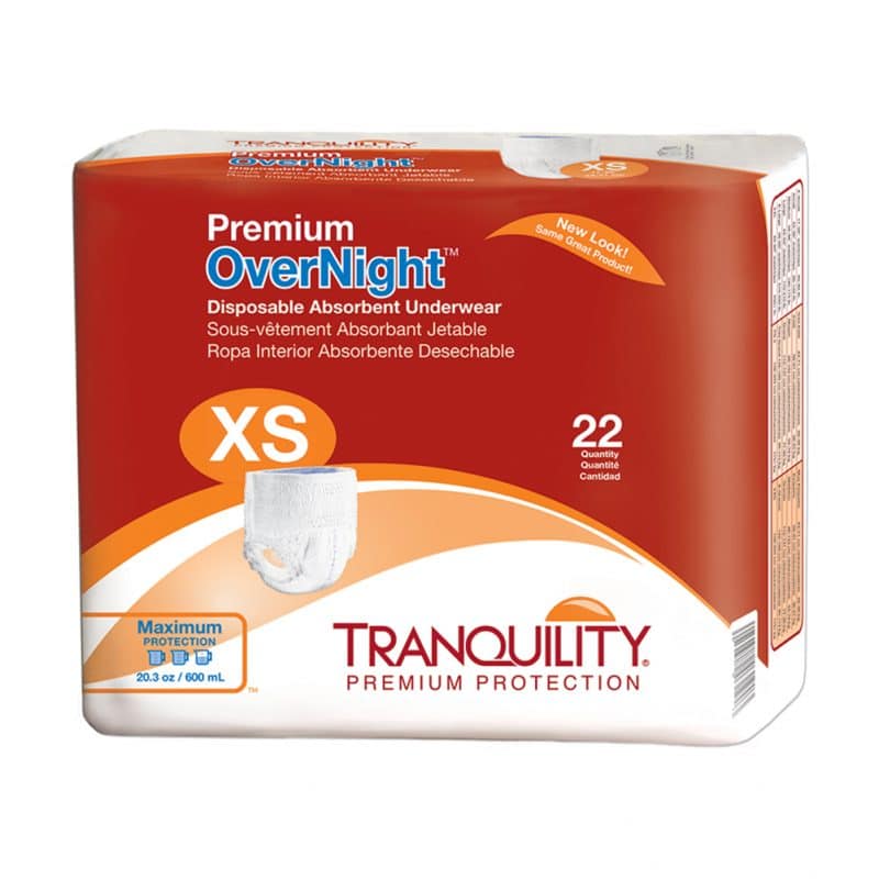 Illustrative example of tranquility premium overnight disposable absorbent underwear