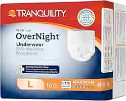 Illustrative example of tranquility premium overnight disposable absorbent underwear