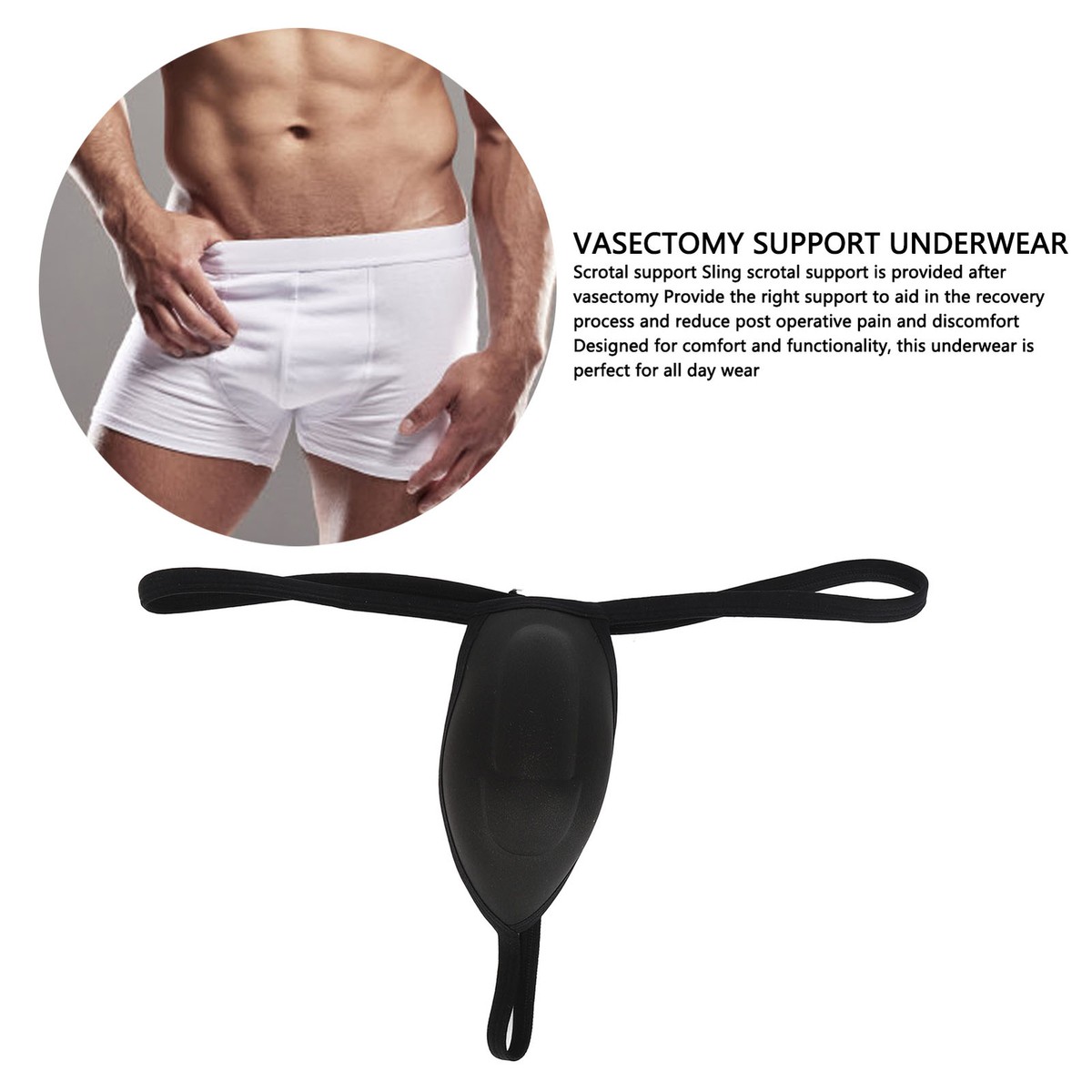 Illustrative example of underwear for post vasectomy