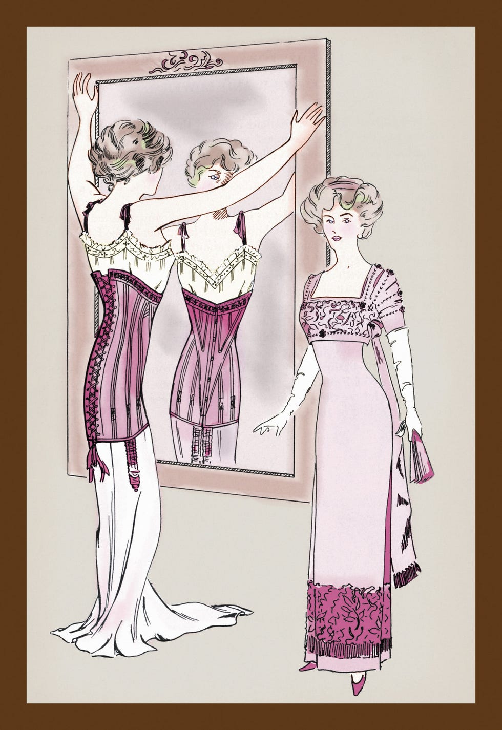 Illustrative example of underwear from the 1800s