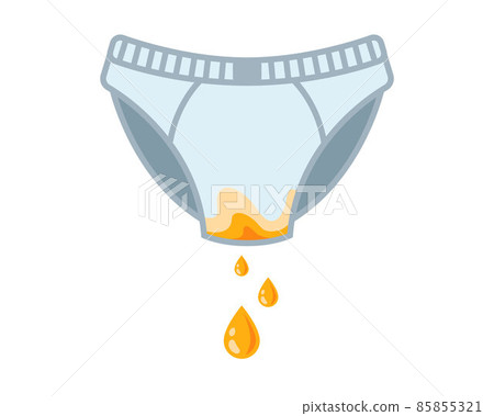 Illustrative example of urine stains on underwear