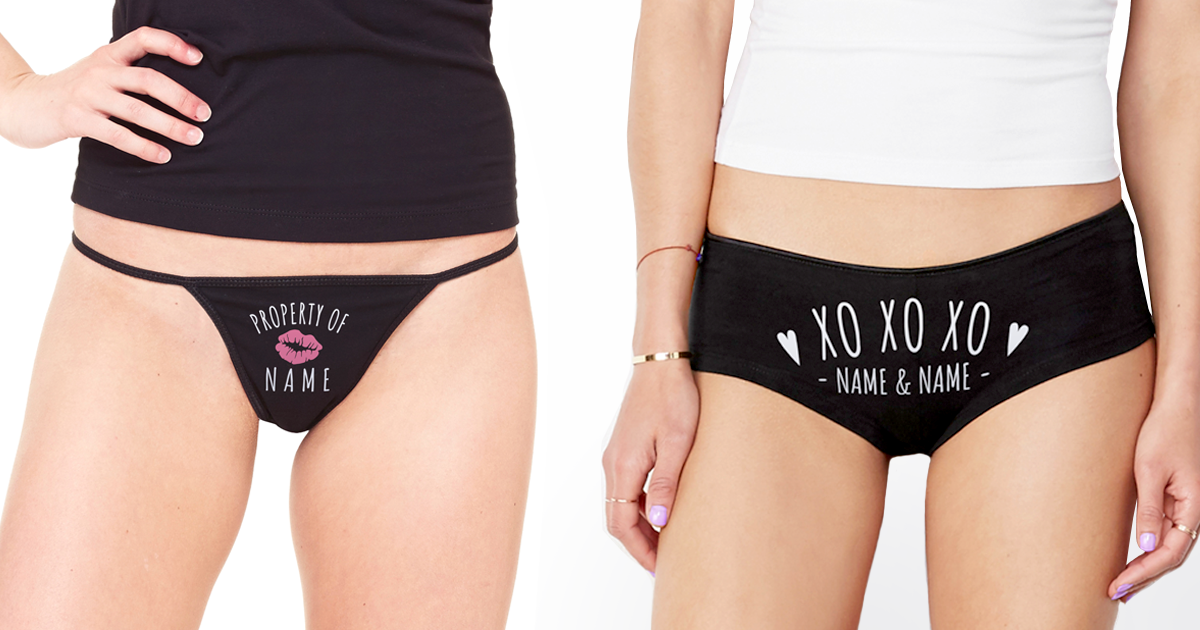 Illustrative example of valentines day underwear